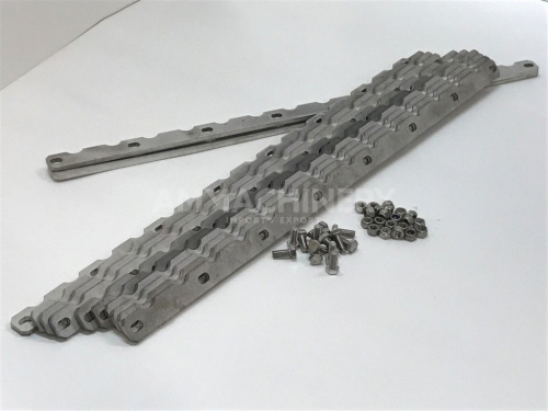 Metal detector roller wear strip kit for Claas® series 494, 497, 498 and 502